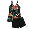 thumbnail image 7 of Modest Tankini Swimsuits for Women Two Piece Bathing Suits Floral Print Tank Top with Boyshorts, 7 of 7