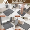 thumbnail image 5 of Bath Rugs for Bathroom Extra Thick - Anti-Slip Bath Mats Soft Plush Yarn Shaggy 100% Strong Mirco Polyeste Mat Living Room Bedroom Mat Floor Water Absorbent(Dark Grey,20x32 - Inches), 5 of 8