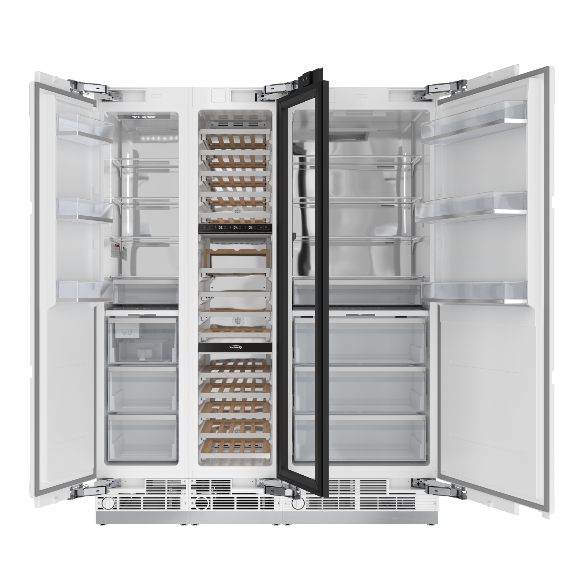 KoolMore Reserve Panel Ready 30 in. Column Refrigerator with 18 in. Wine Cooler and Freezer