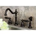 thumbnail image 5 of Kingston Brass KS1798PKLBS Widespread Kitchen Faucet, Brushed Nickel, 5 of 7