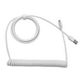 thumbnail image 1 of Mechanical Keyboard Data Cable Type-C to USB Coiled Charging Cable (White), 1 of 6