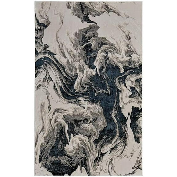 HomeRoots 565803 2 x 3 ft. Ivory Black & Taupe Abstract Rectangle Area Rug