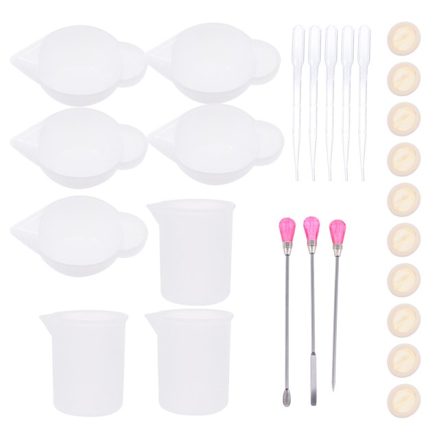 NUOLUX 1 Set of DIY Epoxy Mixing Tools Kit Droppers Mixing Cups and