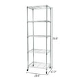 thumbnail image 2 of Zimtown 5-Tier Rolling Wire Shelving, Adjustable Storage Rack for Kitchen Garage Organizer Chrome, 23.6''L x 17.7''W x 71''H, 2 of 7