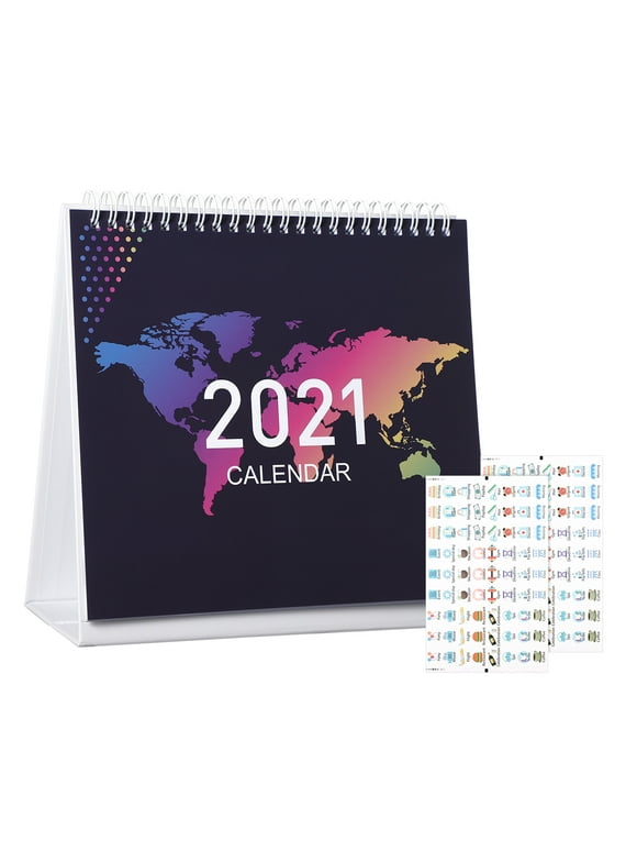 STOBOK 2021 Desk Calendar 12 Months Standing Calendar Runs from January 2021 to 2021 Daily Planner 2021 Full Year Calend