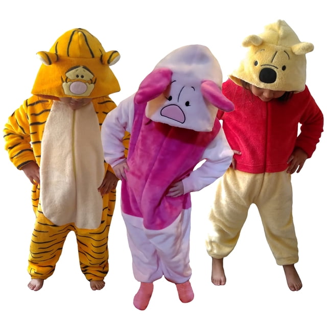 Paquete 3 Mamelucos Niña Disney Tigger, Winnie Pooh, Piglet Talla 6 años Disney Pijamas para Niños