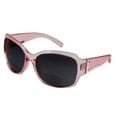 thumbnail image 2 of 2 Pair of "The Fashionista" Womens Designer Bifocal Sunglasses - Outdoor Reading Glasses - Glacier Pink/Brown - 2.00, 2 of 10