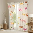 thumbnail image 3 of Feelyou Cartoon Bowknot Child Blackout Curtains Set of 2 (52x84 Each), Girly Pink Bow-tie Window Curtains, Dreamy Princess Bow Style Curtains and Drapes, Blackout Curtains Bedroom Decor, 3 of 6