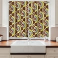 thumbnail image 2 of Ambesonne Modern Kitchen Curtains, Vintage Colorful Rounds, 55"x39", Lilac Purple and Cocoa, 2 of 3