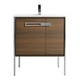 thumbnail image 2 of Fine Fixtures  Oakville Bathroom Vanity  with White Ceramic Sink Walnut Ebony - Chrome Hardware 30 Inch, 2 of 9
