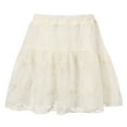 thumbnail image 2 of Girls White Lace Covered Overlock Embroidered Skirt 9/10, 2 of 2