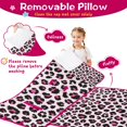 thumbnail image 3 of Pink and Black Of Leopard Print Toddler Nap Mats for Kids Preschool,Sleeping Mat Bag or Kids,Toddler Sleeping Bag,Toddler Nap Mat or Daycare, 3 of 6