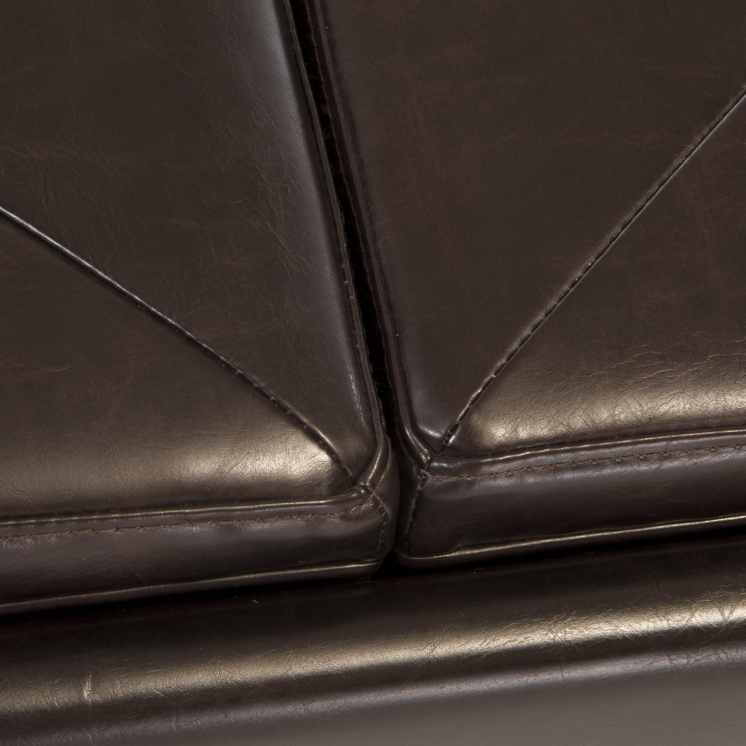 Noble House Franklin Rectangular Faux Leather Storage Ottoman, Brown