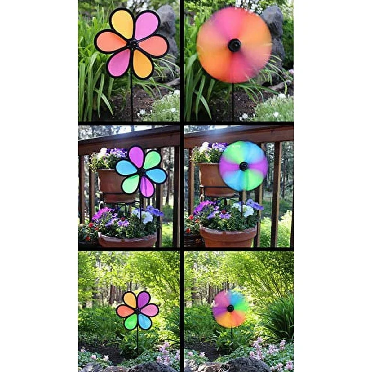 6-Petal Flower Spinner, 10'' Neon Fusion Flower Spinner, 6