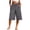 Dark Gray, variant on Womens Linen Blend Drawstring Elastic Waist Culotte Pants with Side Pockets Loose Fit Casual Cropped Wide Leg Trousers Lightweight Breathable Capri Pants