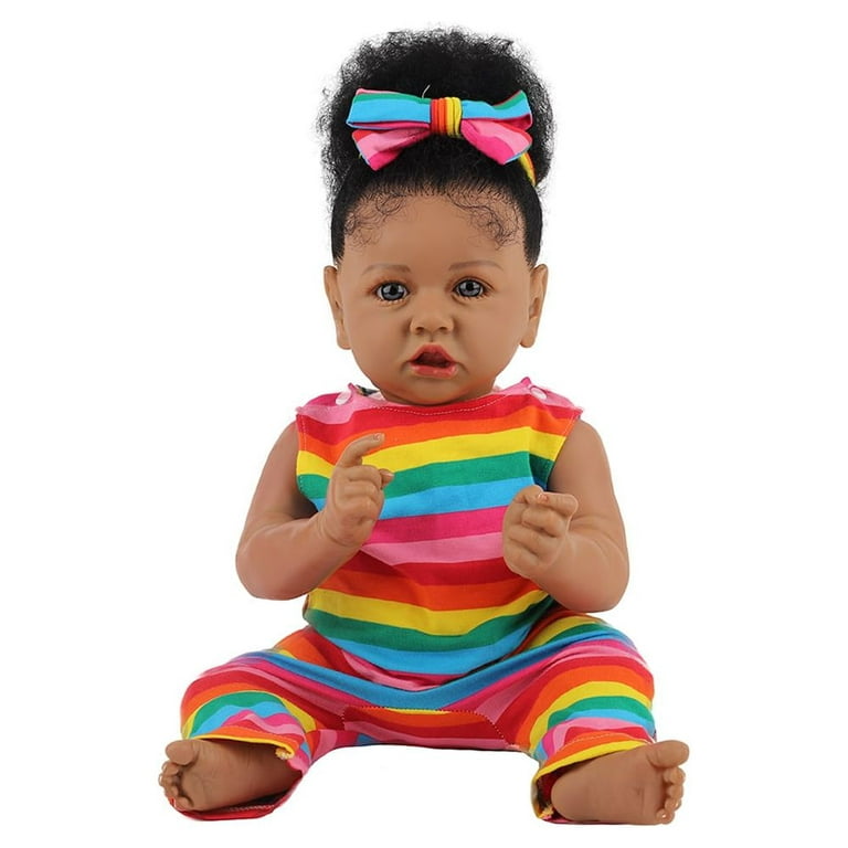 Zero Pam Lifelike Newborn Baby Doll Soft Silicone Realistic 19Inch Reborn  Baby Doll Soft Weighted Body with Headwear Reborn Toddler Doll Handmade  with