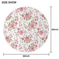 thumbnail image 6 of Pioneer Flower Floral Print Pattern Round Tablecloth 60"x60",Wrinkle Wipeable Table Cloth for Kitchen Dining Room Picnic Patio Party, 6 of 6
