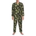 thumbnail image 3 of Kdxio Sunflowers Men’s Pajama Set Pajamas For Men 2 Piece PJ Set with Men Pajama Pants and Long Sleeve T-Shirt Lounge Set-Medium, 3 of 7