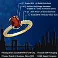 thumbnail image 2 of Gem Stone King 14K Two Tone Gold Red Garnet and Lab Grown Diamond Engagement Ring for Women | 2.29 Cttw | Oval 9X7MM | Gemstone January Birthstone | Size 9, 2 of 6