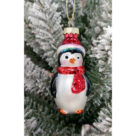 Christmas Glass Ornament - Penguin by Wizardi F07M3-24 HB-SY25077