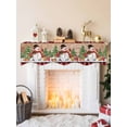 thumbnail image 2 of Christmas Snowman Mantel Scarf Fireplace Decorations for Living Room, Farmhouse Xmas Tree Gifts Wooden Fireplace Mantel Scarf Cover Runner for Halloween/Thanksgiving/Christmas Decor 60"x17", 2 of 6