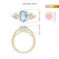 thumbnail image 4 of Angara Natural 2.2 Ct. Aquamarine with Diamond Classic Ring in 14K Yellow Gold for Women (Ring Size: 9), 4 of 9