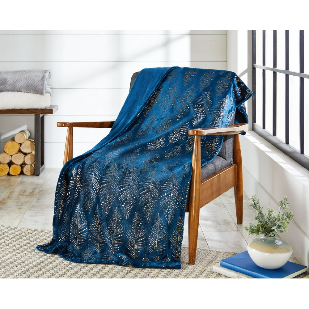 Better Homes & Gardens Oversize Reversible Velvet Plush Throw Blanket