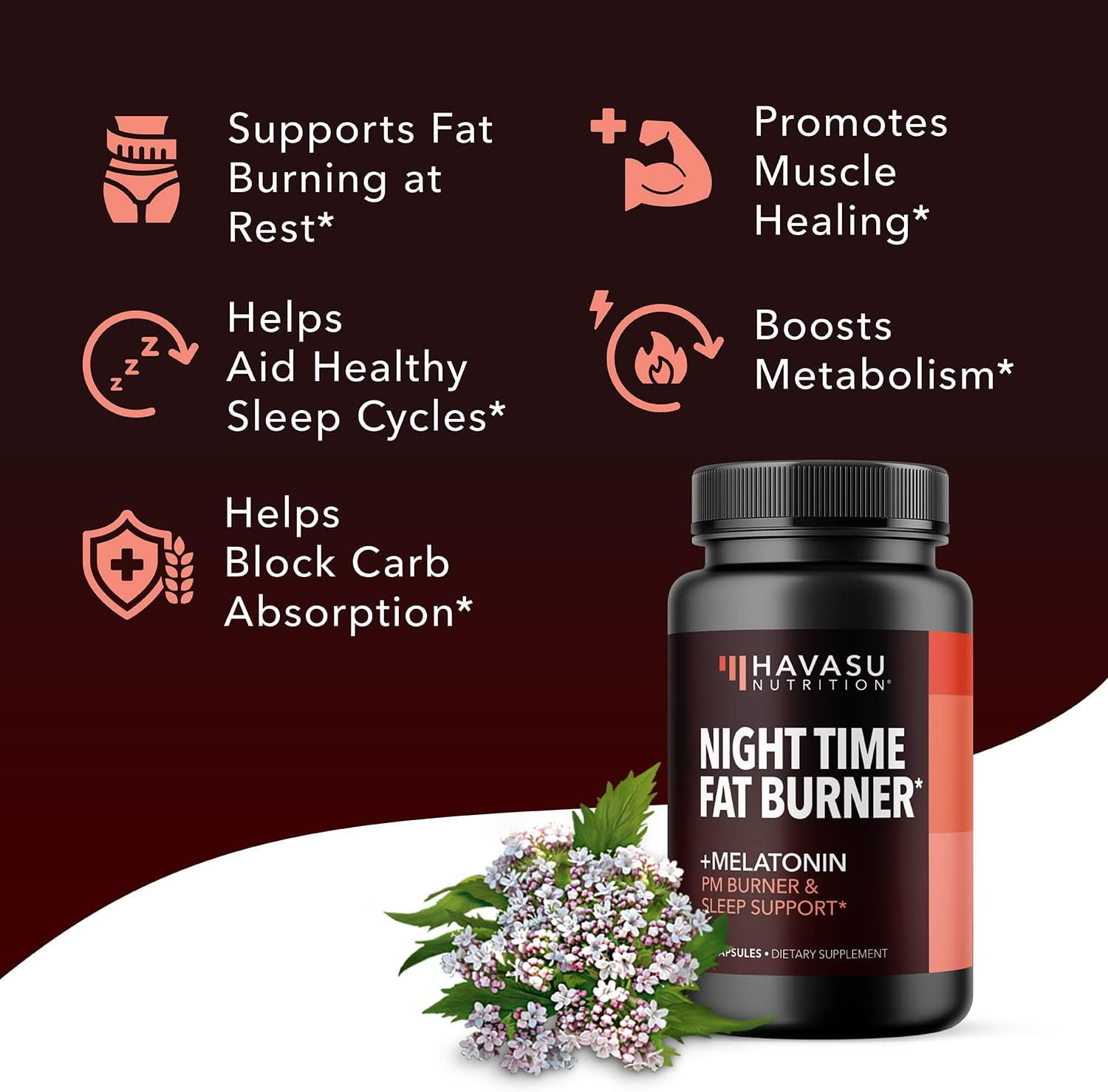 Havasu Night Time Fat Burner for Women Pills Metabolism Booster