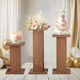 thumbnail image 7 of Oubayajia 3Pcs Square Pedestals Display, Wood Plinths Pillars Ornament Stand Cake Rack for Parties, Wedding, Anniversary, 7 of 7