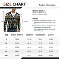 thumbnail image 4 of Iceglad Mens Ugly Christmas Cardigan Sweater Santa Reindeer Snowflake Pattern V-Neck Long Sleeve Knitwear, 4 of 8