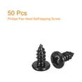 thumbnail image 3 of #6 x 5/16" Phillips Pan Head Self-tapping Screw, 50pcs - 304 Stainless Steel Round Head Wood Screw (Black), 3 of 6