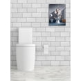 thumbnail image 3 of AEFER Funny Westie Dog Bathroom Wall Decor Cute West Highland White Terrier Pictures Wall Art Dog on Toilet Canvas Painting Artwork Home Decoration for Living Room Frame: 20x16inch(50x40cm), 3 of 6