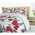 thumbnail image 5 of Ambesonne Rowan Duvet Cover Sets, Mountain Ashes Art, 2-King, Ruby Grey Black, 5 of 7