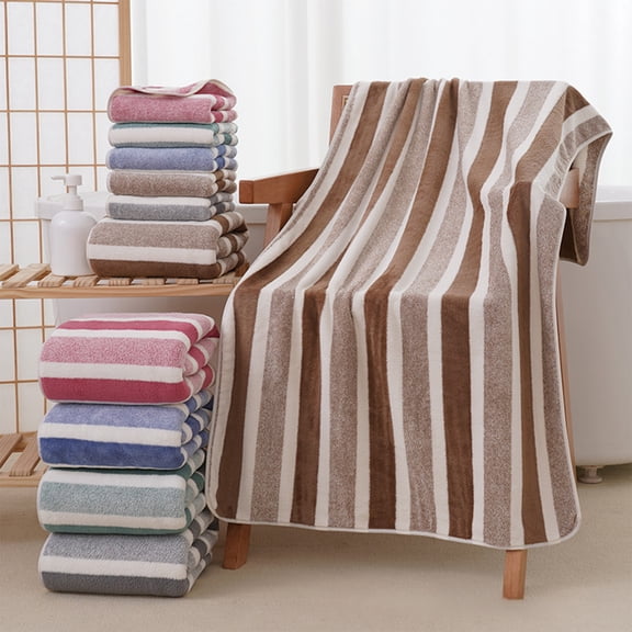 Xuniizn Bath Towel and Wash Cloths Set: 1xHand Towel, 1xBath Towel, polyester, Highly Absorbent & Fade Resistant