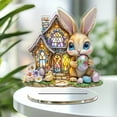 thumbnail image 4 of Wooowa Easter 2D Visual Table Decor Craft Ornament Home Living Room Bedroom Tabletop Spring Holiday Festival Decoration Accent, 4 of 9