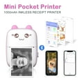 thumbnail image 6 of 58mm Mini Portable Thermal Printer Cat Shapes Lightweight Wireless Photo Label Memo Wrong Question Printing USB Cable Printer (Green 10 Rolls Case), 6 of 7