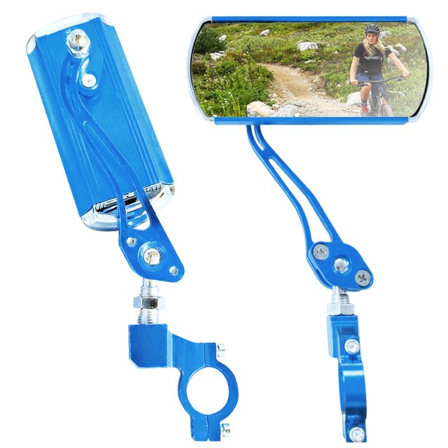 Rétroviseur de Bicyclette avec Miroir Rotatif Réglable, Rétroviseur Grand-Angle, Rétroviseur de Sécurité en Alliage d'Aluminium