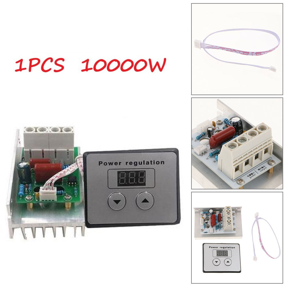 1Pcs 10000W SCR Digital Motor Voltage Regulator Speed Control Dimmer AC220V 57A 