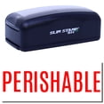 thumbnail image 1 of Large Pre-Inked Perishable Stamp, Slim 1854, Ultra Slim Design, Impression Size 1-13/16" by 2-1/2", Up to 25,000 Impressions - Red Ink, 1 of 10