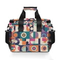 thumbnail image 7 of FORMRS Insulated Cooler Bag 24 Cans Capacity Soft Leakproof Lunch Box with Side Pockets, Orange Geometric, 7 of 7