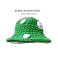 thumbnail image 2 of Jiibva 20in Cute Knitted Mushroom Hat Foldable Crochet Fisherman Hat Handmade Knitting Mushroom Hat Crochet Bucket Hat, 2 of 7
