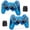2 Transparent Blue, variant on RetroFam 2Pack PS2 Controller Wireless for Playstation 2 Game Console, Black