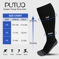 thumbnail image 5 of Plus Size Compression Socks, PUTUO Wide Calf Compression Socks 20-30 mmHg for Men Women - Knee High Sports & Health Socks for Varicose Veins Swelling and Circulation, 3 Pack, Multicolor, 5 of 8