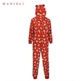 thumbnail image 1 of Jumpsuit de la casa de Navidad pijamas con capucha impresa de manga larga para hombres kenally  AP000325-04, 1 of 7