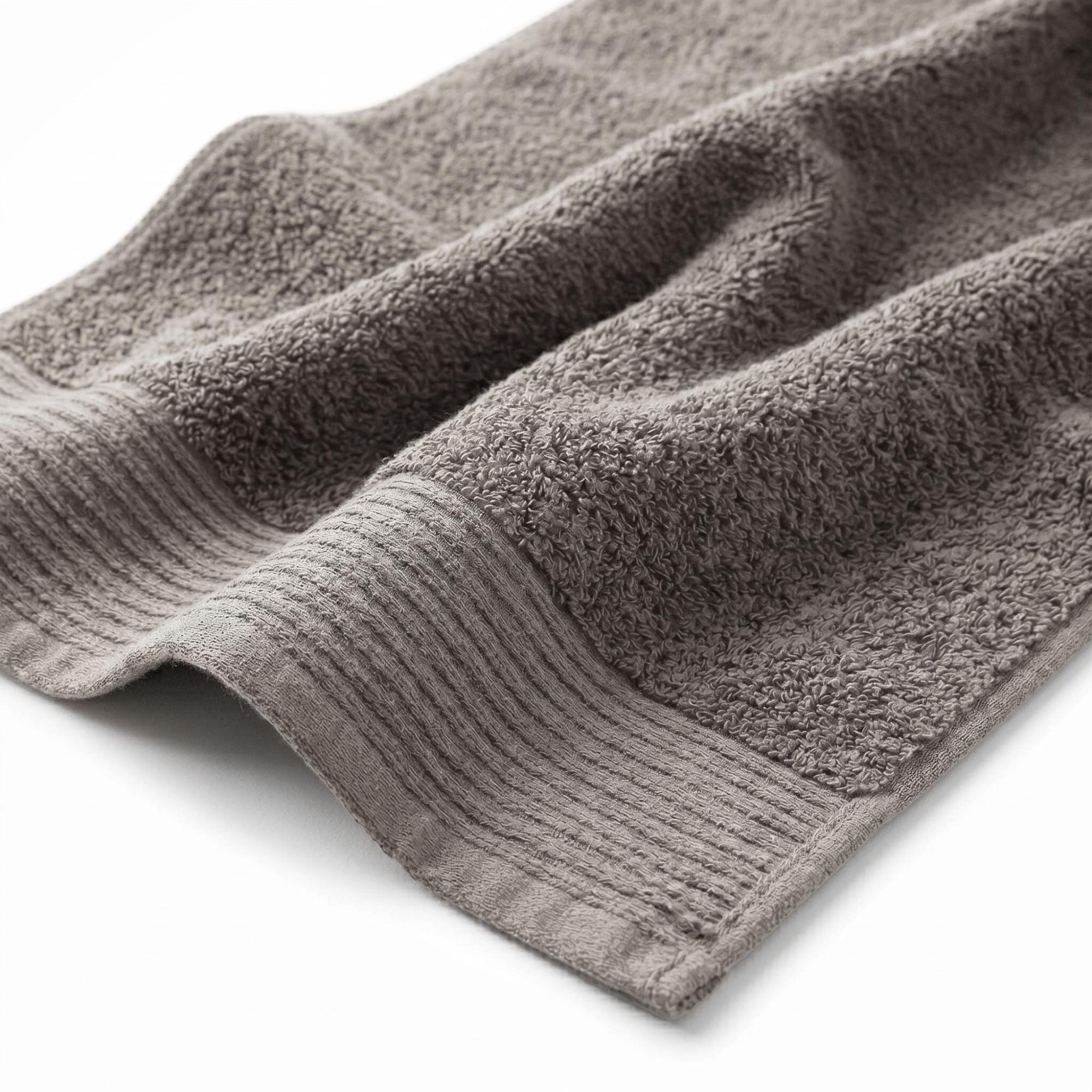 Superior Marble and Solid Jacquard Assorted Cotton 10 Piece Towel Set, Ivory - Charcoal