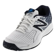 New Balance Men`s 696v3 D Width Tennis Shoes White and Blue ( 8 )