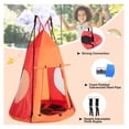 thumbnail image 4 of Kids Hanging Chair Swing Tent 40 Inch - Detachable Saucer Swing for Indoor Outdoor Play - 330lbs Capacity - Reading Nook for Children, 4 of 9