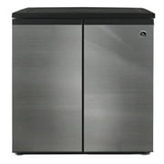Igloo 5.5 Cubic Feet Side by Side 2 Door Refrigerator Freezer, Stainless Steel by Curtis