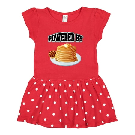 

Inktastic Powered by Pancakes Gift Toddler Girl Dress