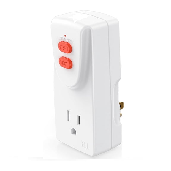 GFCI Adapter 15 Amp 3 Prongs Grounded,GFCI Plug Portable Plug-in Ground Fault Circuit Interrupter US Plug